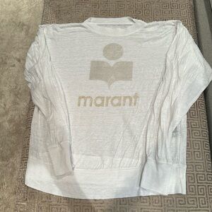 Isabel Marant Etoile Klowia linen long sleeve white shirt size S